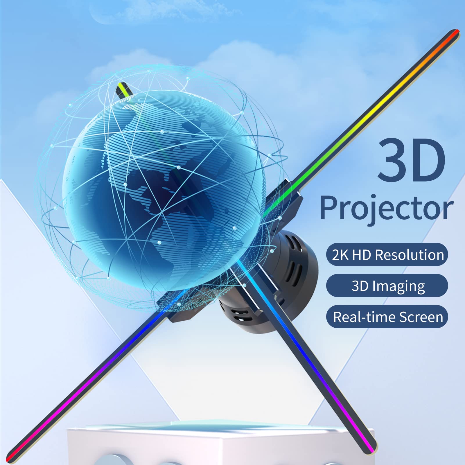 Amazon.com: F60 3D Hologram Projector Advertising Display Fan Wall